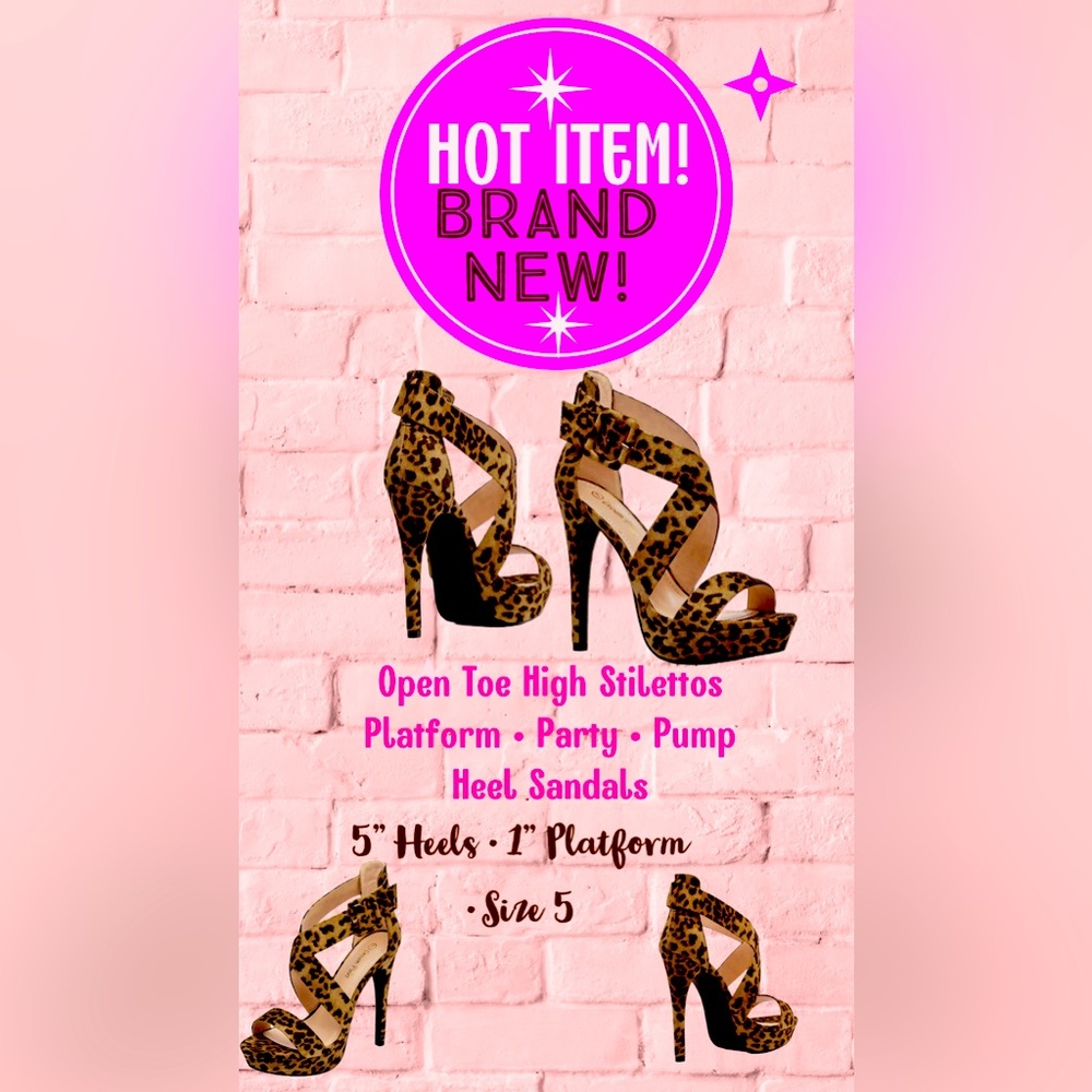 Leopard Print Stilettos, perfect for any occasion. New, with original box.